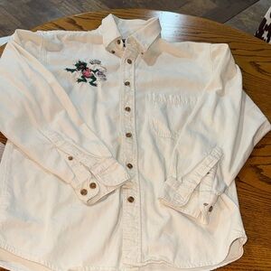 Vintage three rivers top with frog and bee